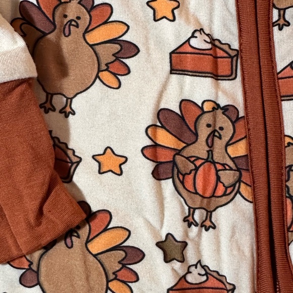 Caden Lane Turkey Time 2- Way Zippy. 6-12 months Thanksgiving - Picture 4 of 4